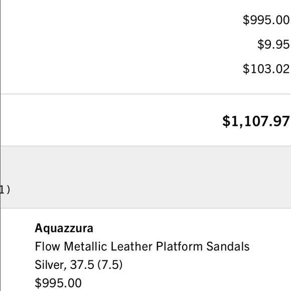 Aquazurra Flow Metallic Leather Platform Sandal Heels - Picture 6 of 6